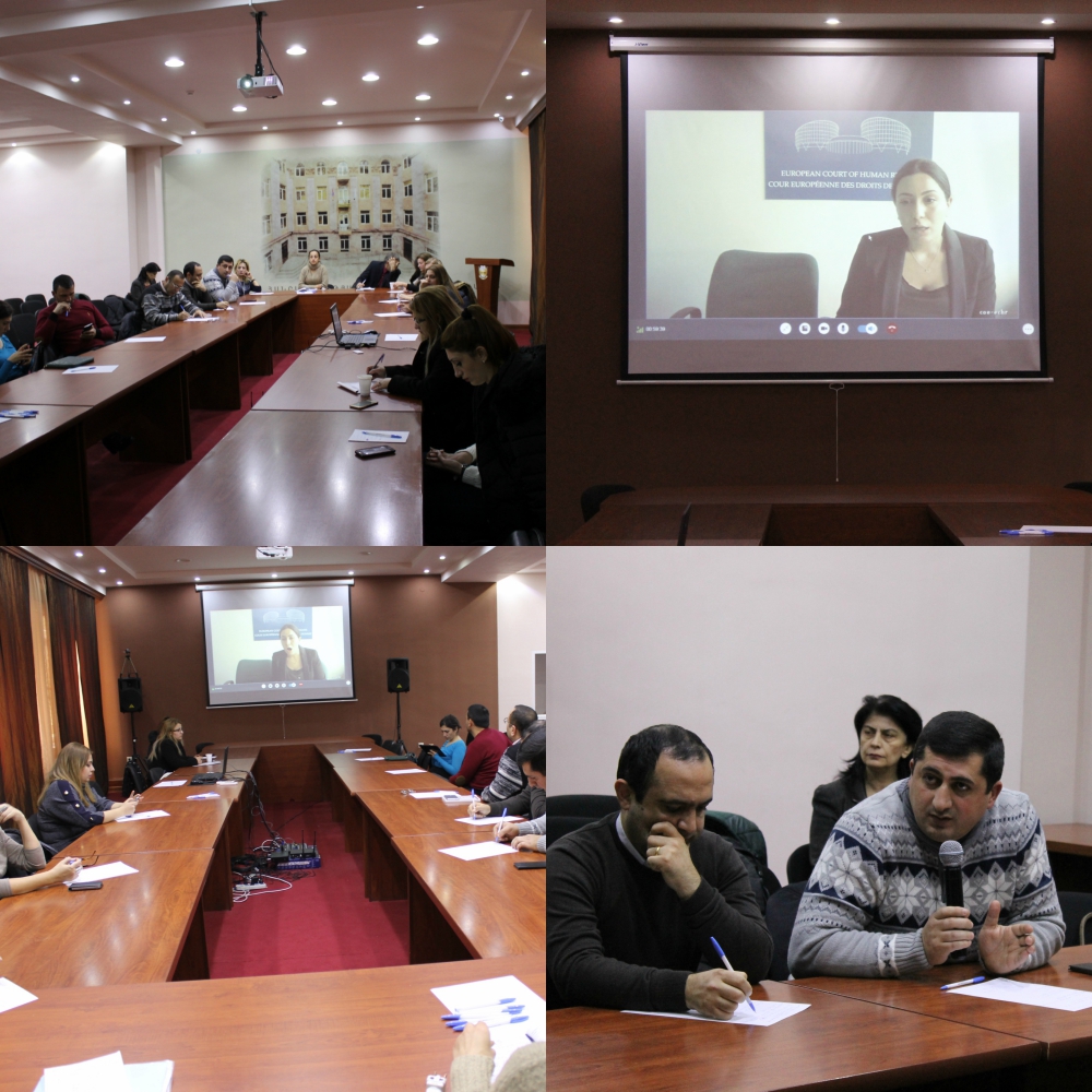 THE ON LINE CONFERENCE ON THE TOPIC OF “THE LATEST VERDICTS OF THE ECHR CONCERNING THE REPUBLIC OF ARMENIA” HAS BEEN HELD THE ON LINE CONFERENCE ON THE TOPIC OF “THE LATEST VERDICTS OF THE ECHR CONCERNING THE REPUBLIC OF ARMENIA” HAS BEEN HELD